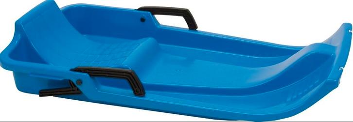 Kunststof slee Ufo blauw of rood incl trekkoord en rem, Kinderen en Baby's, Speelgoed | Buiten | Sleeën, Nieuw, Kunststof, Rem