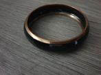 Zwart gouden armband ~ TH0611, Ophalen of Verzenden, Gebruikt, Zwart, Overige materialen