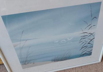 Lijst 'Blue Lake' - afbeelding van Henri Leonard - 52x42 cm. beschikbaar voor biedingen