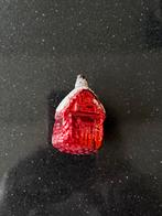 Kleine oude kerstbal : rood huisje, Diversen, Kerst, Ophalen of Verzenden, Gebruikt