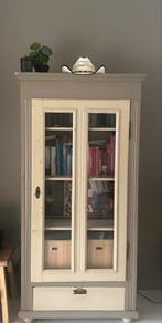 Vintage Vitrinekast, Huis en Inrichting, Kasten | Boekenkasten, Gebruikt, Met lade(s), 150 tot 200 cm, 25 tot 50 cm