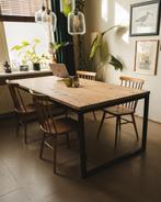 Retro industriële eettafel, Ophalen, 200 cm of meer, 50 tot 100 cm, Zo goed als nieuw