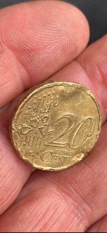 munt:  “MISSLAG” FRANSE 20 EUROCENT beschikbaar voor biedingen