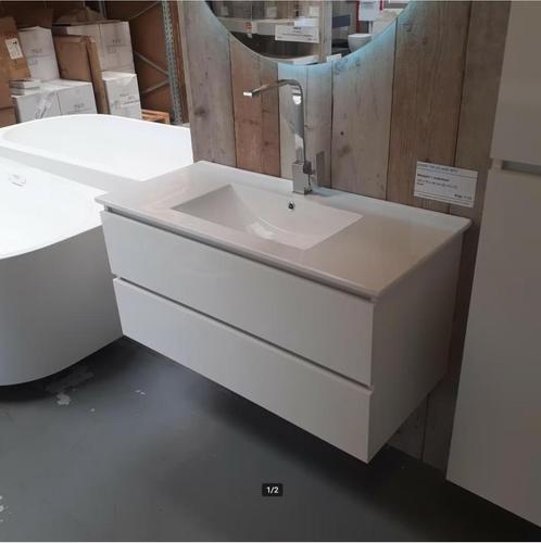AANBIEDING! Badkamerkast, Wastafel, 100cm, Wit, Kode 100, Huis en Inrichting, Woonaccessoires | Overige, Nieuw, Ophalen of Verzenden