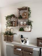 3 Riviera Maison rattan wand kubussen / rekjes, Ophalen, Zo goed als nieuw