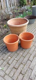 Elho bloempotten 3 /kunstof Terracotta, Tuin en Terras, Bloempotten, Ophalen, Zo goed als nieuw, Rond, Kunststof