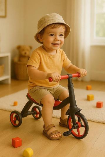 Partij rode HoneyBump Swifty 3-in-1 driewielers voor kindere beschikbaar voor biedingen