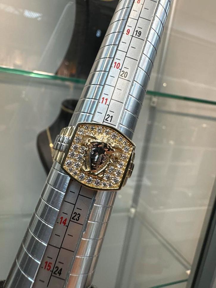 14k Gouden Medusa Ring, Sieraden, Tassen en Uiterlijk, Ringen, Nieuw, Dame, Goud, Ophalen of Verzenden