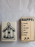 stempels Houten, Hobby en Vrije tijd, Stempelen, Ophalen of Verzenden, Zo goed als nieuw, Houten stempel