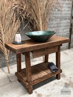 Zeldzame kleine werkbank ideaal badkamermeubel 122 cm, Ophalen of Verzenden, Gebruikt, 120 tot 170 cm