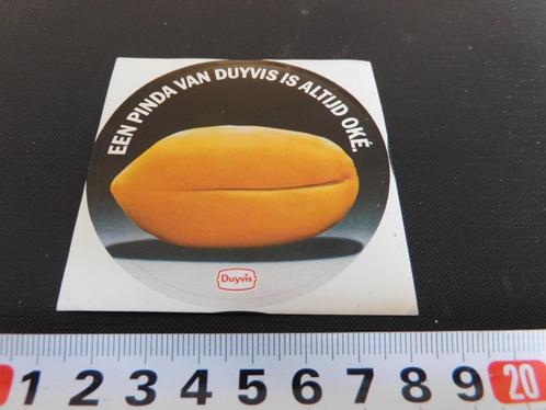sticker Een pinda van Duyvis is altijd oké, Verzamelen, Stickers, Zo goed als nieuw, Bedrijf of Vereniging, Ophalen