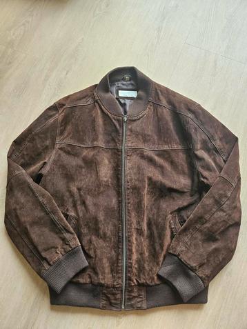 Leren heren jas bruin suède xxl beschikbaar voor biedingen