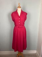 Vintage originele jaren 50 jurk katoen/linnen roze M 38-40, Maat 38/40 (M), Vintage, Ophalen of Verzenden, Onder de knie