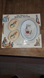 Vintage Beatrix Potter zeepschoteltje inclusief 2 zeepjes.