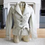 Zeer Mooie Leather Look Amisu Jas (Maat 36) Tussenjas € 35,-, Beige, Ophalen of Verzenden, Zo goed als nieuw, Maat 36 (S)