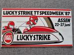Sticker Lucky Strike TT Speedweek '87  Assen, Ophalen of Verzenden, Zo goed als nieuw, Sport