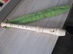 Wit kunststof blokfluit met schoonmaak stok en etui, Muziek en Instrumenten, Ophalen of Verzenden, Zo goed als nieuw, Met koffer, hoes of etui