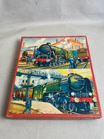Oude houten puzzel trein jaren 50-60, 2 tot 4 jaar, Gebruikt, 10 tot 50 stukjes, Ophalen of Verzenden
