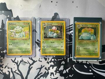 Pokémon kaarten Bulbasaur - Ivysaur - Venusaur Base Set stij beschikbaar voor biedingen