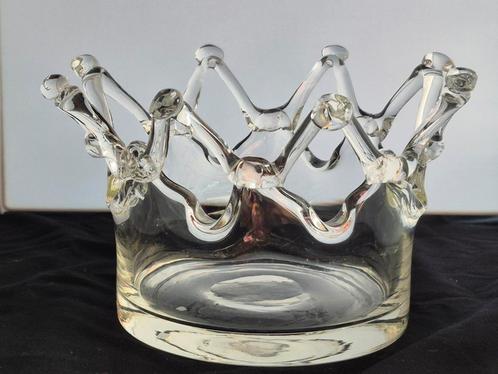 Glazen kroon vaas DutZ trotus, Antiek en Kunst, Kunst | Designobjecten, Ophalen of Verzenden