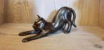 POES STREKT / BRONZEN BEELD, Ophalen of Verzenden, Nieuw, Hond of Kat, Beeldje of Figuurtje