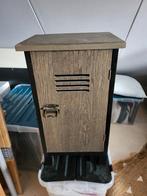 Houten locker kastje zwart met bruin, Huis en Inrichting, Kasten | Lockerkasten, Ophalen