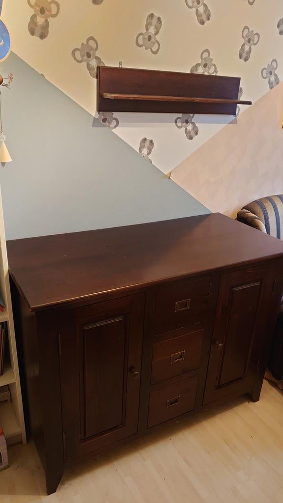 Erg mooie koloniale (donker houten) kinderkamer meubels, Ophalen, Gebruikt, Jongetje of Meisje