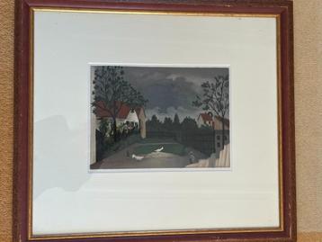 Ingelijste prent Henri Rousseau beschikbaar voor biedingen