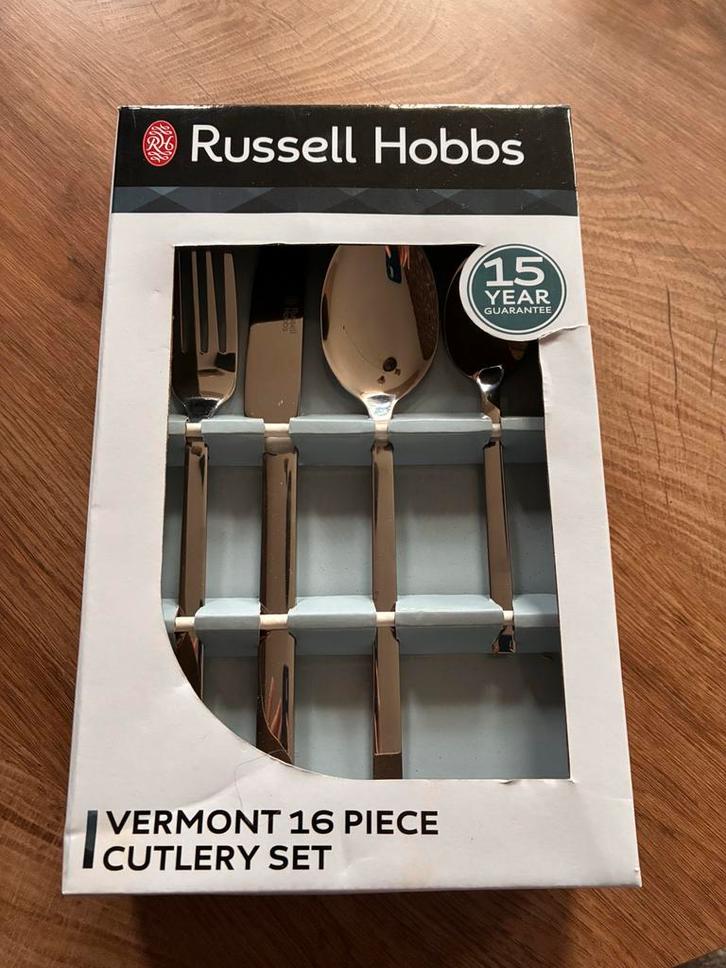 Russell Hobbs Vermont Bestekset – 16-delig, Huis en Inrichting, Keuken | Bestek, Nieuw, Rvs of Chroom, Ophalen of Verzenden