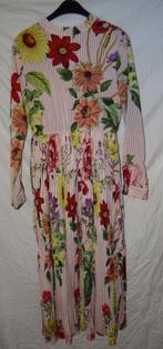 Leuke rood/wit/geel/groen gebloemde EXQUISS'S jurk, Gedragen, Ophalen, Maat 38/40 (M), Rood