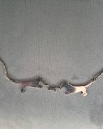 Teckel antieke ketting, uniek !, Verzenden, Gebruikt, Zilver