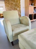 Fauteuil met poef - Comfortabel en Stijlvol, Huis en Inrichting, Fauteuils, Ophalen, Gebruikt, Stof, 75 tot 100 cm