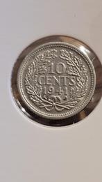 10 cent 1941PP, Postzegels en Munten, Munten | Nederland, Zilver, Ophalen of Verzenden, 10 cent, Koningin Wilhelmina