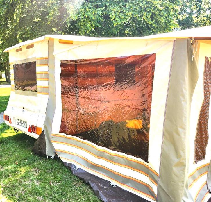 Leuke Paradiso licht gewicht kenteken vrij met voortent!, Caravans en Kamperen, Caravans, Bedrijf, tot en met 4, 500 - 750 kg