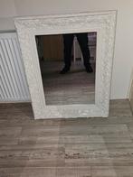 Witte Spiegel met Ornamenten, Ophalen, Zo goed als nieuw, Vierkant, 75 tot 100 cm