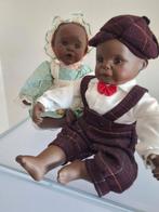 Twee Bruine Porseleinen Poppen, Ophalen of Verzenden, Gebruikt, Pop