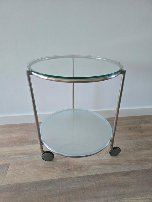 Vintage 80S Ikea STRIND bijzettafel by Ehlen Johansson €59, Huis en Inrichting, Tafels | Bijzettafels, Zo goed als nieuw, Rond