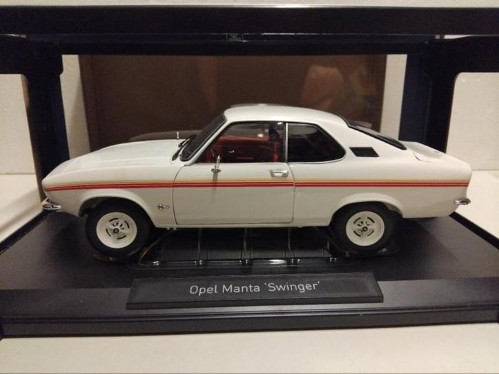 Opel Manta A Swinger white 1975 Norev 1:18 KRD, Hobby en Vrije tijd, Modelauto's | 1:18, Zo goed als nieuw, Auto, Norev, Ophalen of Verzenden