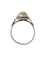 Vintage zilveren ring met camee. Mt 18,75, 18 tot 19, Verzenden, Nynkegardenier.nl, Oranje