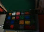 Kist met ministeck en grondplaatjes, Hobby en Vrije tijd, Ministeck, Ophalen of Verzenden, Zo goed als nieuw, Losse ministeck of Strip