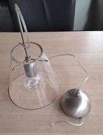 Steinhauer glazen hanglamp met rvs ophangsysteem zgan, Ophalen, Zo goed als nieuw, Glas, Minder dan 50 cm