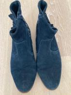 Blauwe suède laarzen van Mango mt. 35, Gebruikt, Meisje, Mango, Ophalen of Verzenden