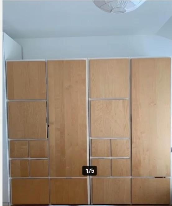 2 x Ikea Rakke/Visthus kledingkasten hout/wit €155 p.st, Kinderen en Baby's, Kinderkamer | Commodes en Kasten, Gebruikt, 105 cm of meer
