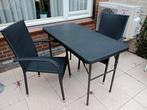 Tuintafel met twee stoelen, Tuin en Terras, Tuinsets en Loungesets, Ophalen, Zo goed als nieuw