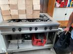 6 pits horeca gasfornuis, werkt goed, Witgoed en Apparatuur, Fornuizen, Ophalen, Zo goed als nieuw, Gas, Vrijstaand