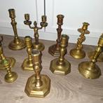 Groot lot kandelaars, Ophalen of Verzenden, Koper of Brons