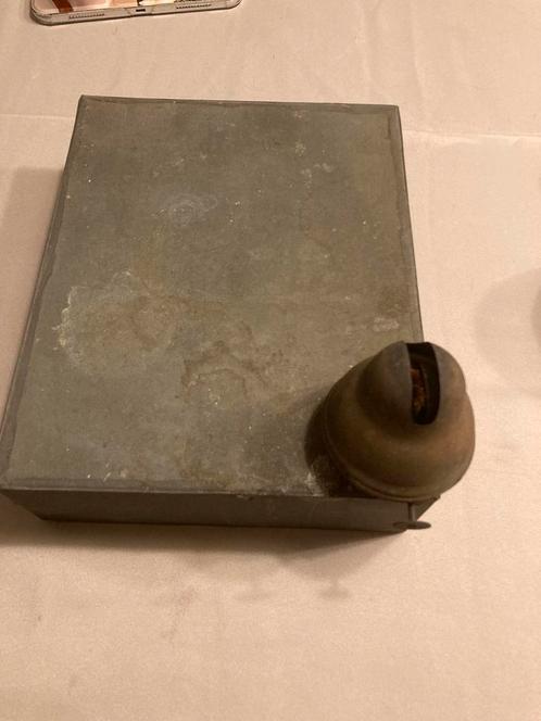Oud zinken blik met petroleum pit, Antiek en Kunst, Curiosa en Brocante, Ophalen