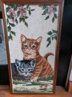 vintage geborduurde katten, Ophalen of Verzenden, Gebruikt, Overige typen