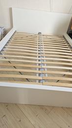 Wit Ikea Malm bed 140, Huis en Inrichting, Slaapkamer | Bedden, Ophalen, Gebruikt, Wit, Tweepersoons