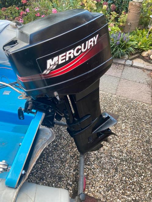 Mercury 25pk 2 takt kortstaart op afstandsbediening, Watersport en Boten, Bootonderdelen, Gebruikt, Motor en Techniek, Zeilboot of Motorboot